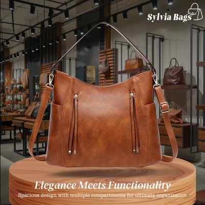 Natalie | Curved Hobo Shoulder Bag