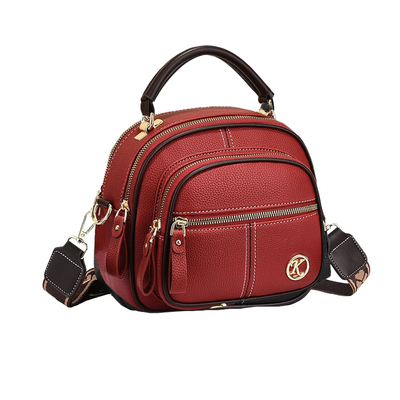 Kristine | Compact Multi-Zip Crossbody Bag